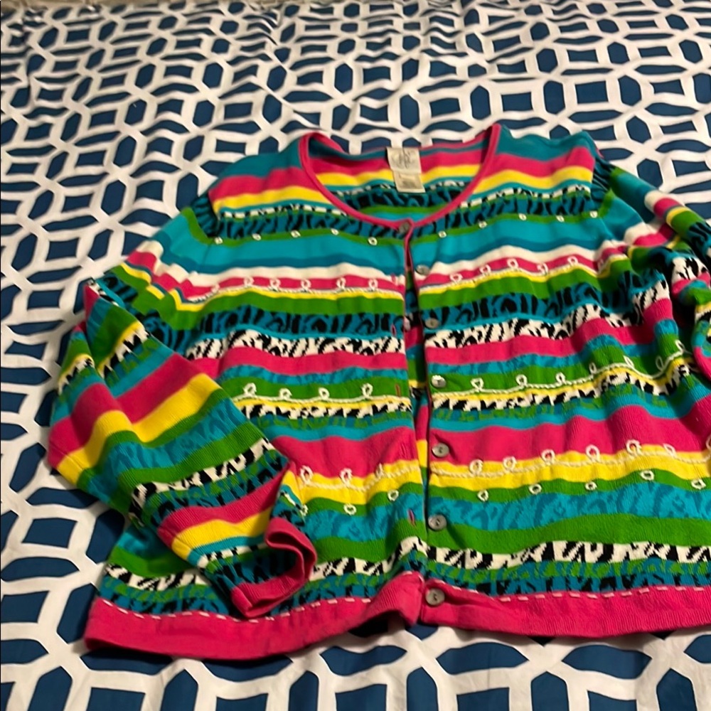Colorful Striped Cardigan